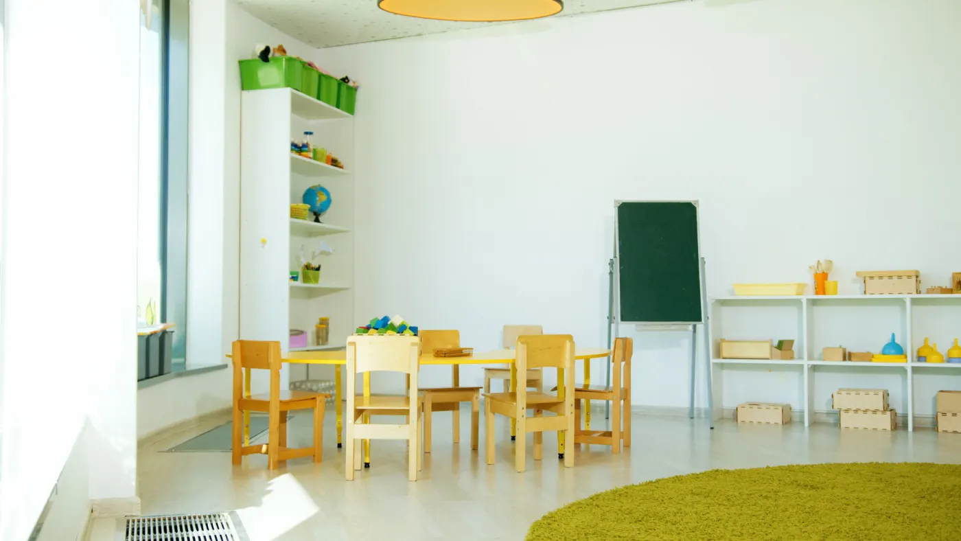 A colourful room for the youngest children